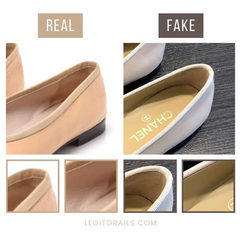 chanel shoes real vs fake|chanel look alike flats.